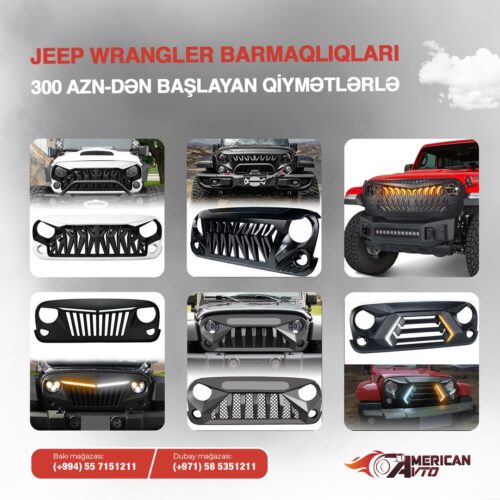 Jeep Wrangler Barmaqlıqlar